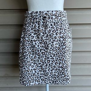 •Nine West• NWT Animal Print Cotton Knit Skirt - Size Small